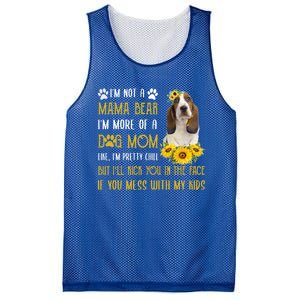 Sunflower Basset Hound Mom Mothers Day Dog Mom Gift Mesh Reversible Basketball Jersey Tank