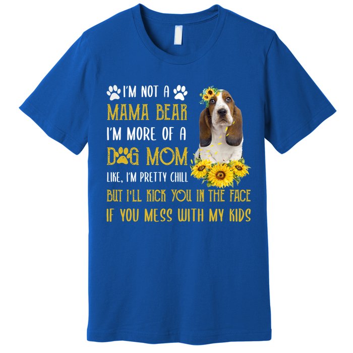 Sunflower Basset Hound Mom Mothers Day Dog Mom Gift Premium T-Shirt