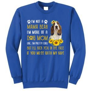 Sunflower Basset Hound Mom Mothers Day Dog Mom Gift Tall Sweatshirt