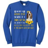 Sunflower Basset Hound Mom Mothers Day Dog Mom Gift Tall Sweatshirt