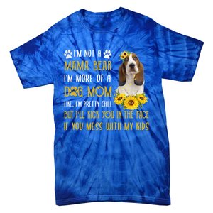 Sunflower Basset Hound Mom Mothers Day Dog Mom Gift Tie-Dye T-Shirt