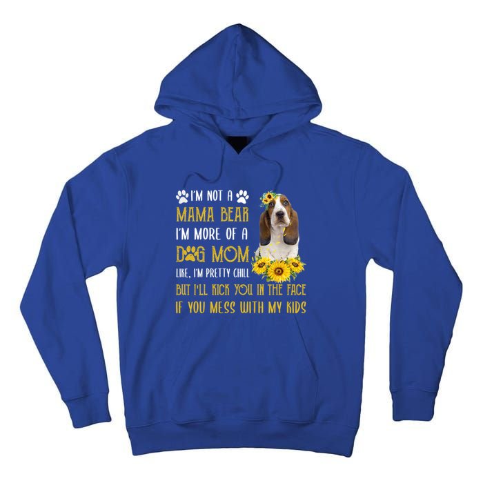 Sunflower Basset Hound Mom Mothers Day Dog Mom Gift Tall Hoodie