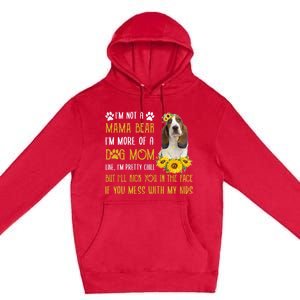 Sunflower Basset Hound Mom Mothers Day Dog Mom Gift Premium Pullover Hoodie