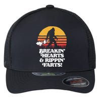 Sasquatch Breakin Hearts & Rippin Farts! Funny Bigfoot Sun Flexfit Unipanel Trucker Cap