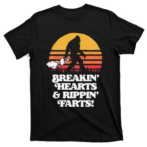 Sasquatch Breakin Hearts & Rippin Farts! Funny Bigfoot Sun T-Shirt