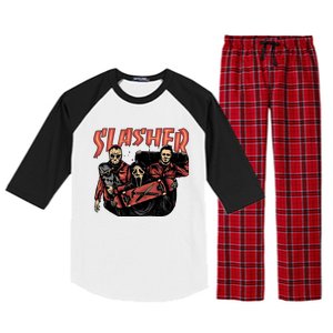 Slasher Boy Halloween Horror Characters Raglan Sleeve Pajama Set