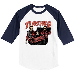 Slasher Boy Halloween Horror Characters Baseball Sleeve Shirt