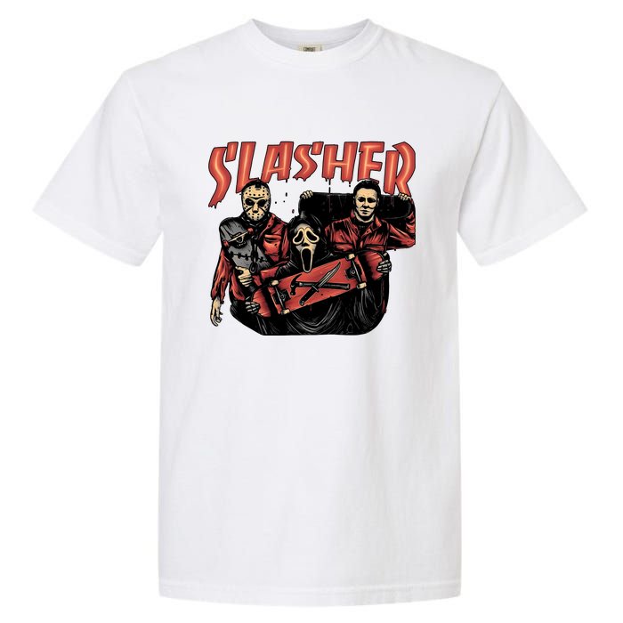 Slasher Boy Halloween Horror Characters Garment-Dyed Heavyweight T-Shirt