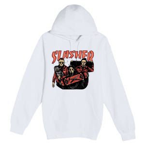 Slasher Boy Halloween Horror Characters Premium Pullover Hoodie