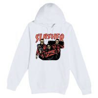 Slasher Boy Halloween Horror Characters Premium Pullover Hoodie