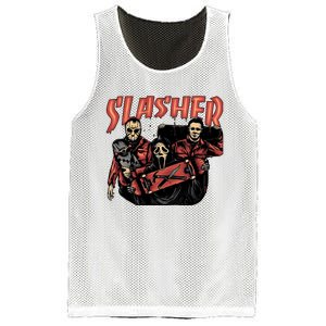 Slasher Boy Halloween Horror Characters Mesh Reversible Basketball Jersey Tank