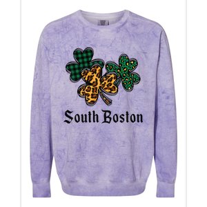 South Boston Irish Ireland Women's Cute Southie St Paddy's Colorblast Crewneck Sweatshirt