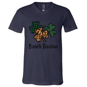 South Boston Irish Ireland Women's Cute Southie St Paddy's V-Neck T-Shirt