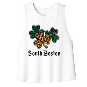 South Boston Irish Ireland Women's Cute Southie St Paddy's Women's Racerback Cropped Tank