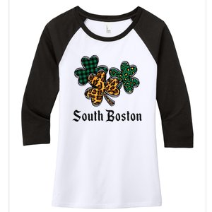 South Boston Irish Ireland Women's Cute Southie St Paddy's Women's Tri-Blend 3/4-Sleeve Raglan Shirt