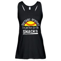 Softball Brother IM Just Here For The Snacks Retro Softball Ladies Essential Flowy Tank