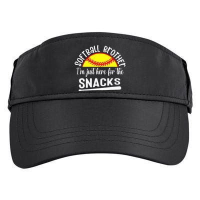 Softball Brother IM Just Here For The Snacks Retro Softball Adult Drive Performance Visor