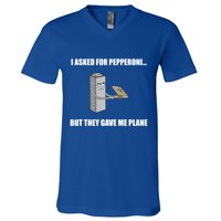 Summerhays Bros I Asked For Pepperoni But They Gave Me Plane V-Neck T-Shirt