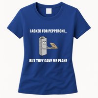 Summerhays Bros I Asked For Pepperoni But They Gave Me Plane Womens T-Shirt