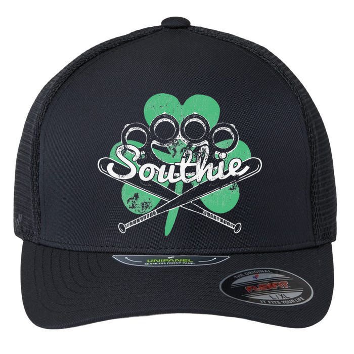 Southie Boston Irish Saint Patrick's Day Distressed Flexfit Unipanel Trucker Cap