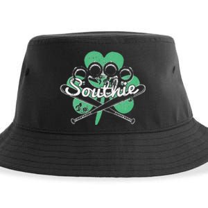 Southie Boston Irish Saint Patrick's Day Distressed Sustainable Bucket Hat