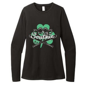 Southie Boston Irish Saint Patrick's Day Distressed Womens CVC Long Sleeve Shirt