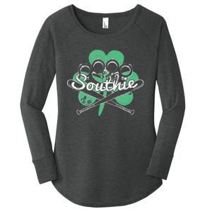 Southie Boston Irish Saint Patrick's Day Distressed Women's Perfect Tri Tunic Long Sleeve Shirt