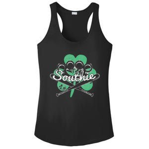 Southie Boston Irish Saint Patrick's Day Distressed Ladies PosiCharge Competitor Racerback Tank