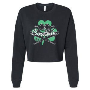 Southie Boston Irish Saint Patrick's Day Distressed Cropped Pullover Crew