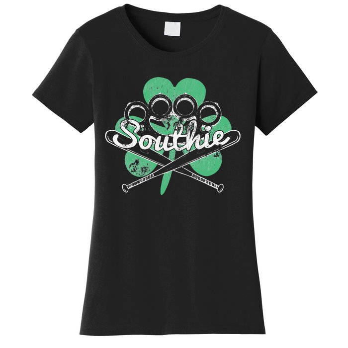 Southie Boston Irish Saint Patrick's Day Distressed Women's T-Shirt