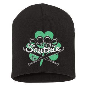 Southie Boston Irish Saint Patrick's Day Distressed Short Acrylic Beanie