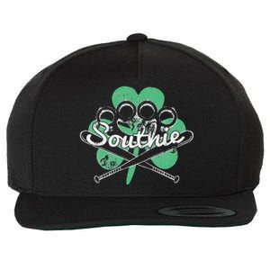 Southie Boston Irish Saint Patrick's Day Distressed Wool Snapback Cap