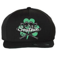 Southie Boston Irish Saint Patrick's Day Distressed Wool Snapback Cap