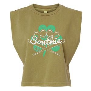 Southie Boston Irish Saint Patrick's Day Distressed Garment-Dyed Women's Muscle Tee