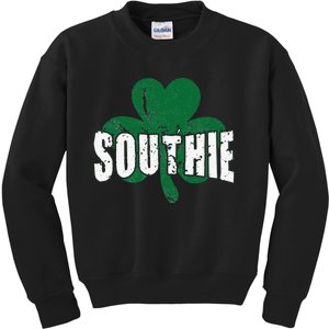 Southie Boston Irish Saint Patrick's Day Funny Kids Sweatshirt