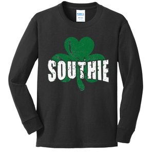 Southie Boston Irish Saint Patrick's Day Funny Kids Long Sleeve Shirt