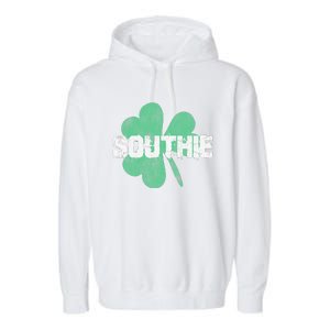 Southie Boston Irish Saint Patrick's Day Garment-Dyed Fleece Hoodie