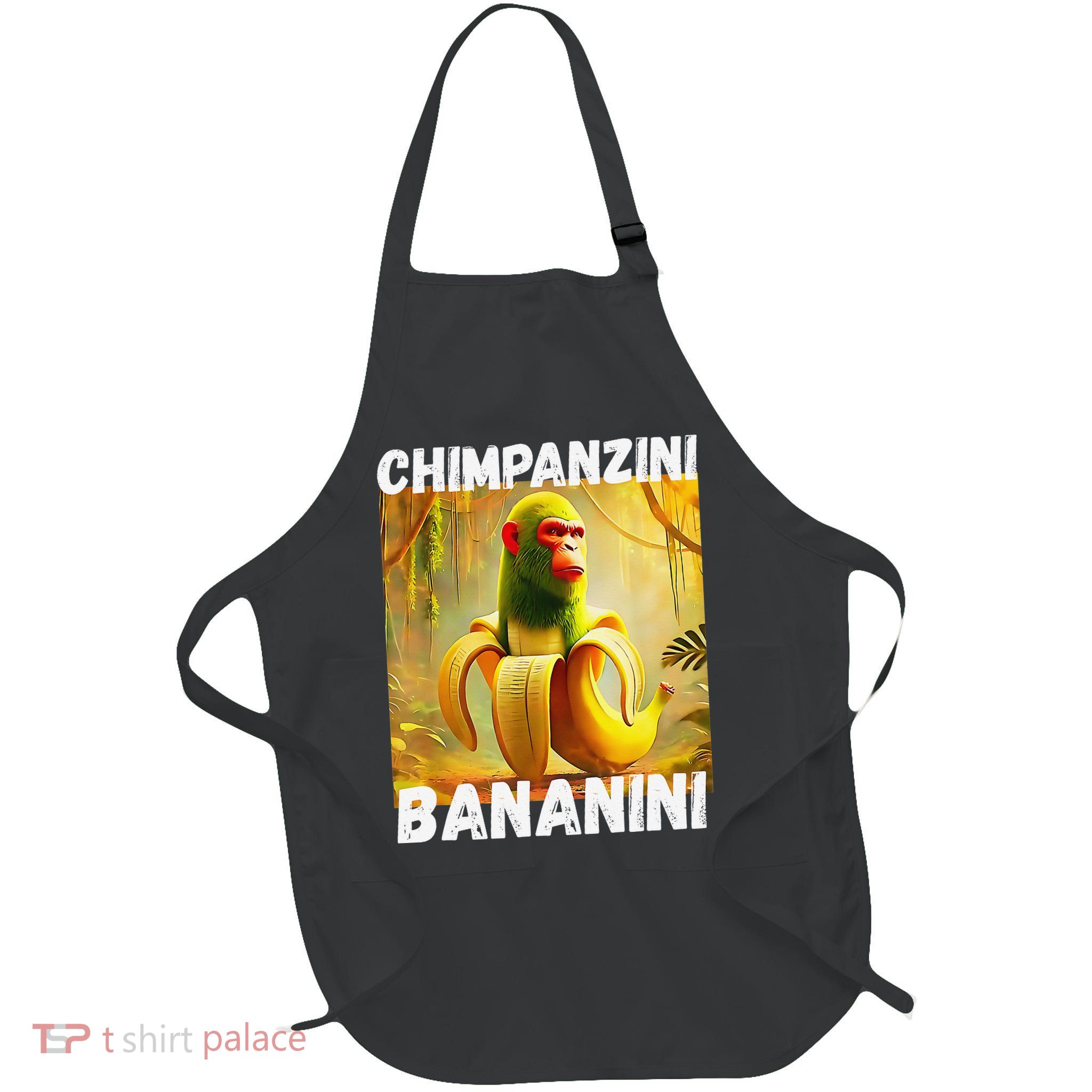 Shimpanzini Bananini Italian Brainrot Chimpanzee And Banana Apron