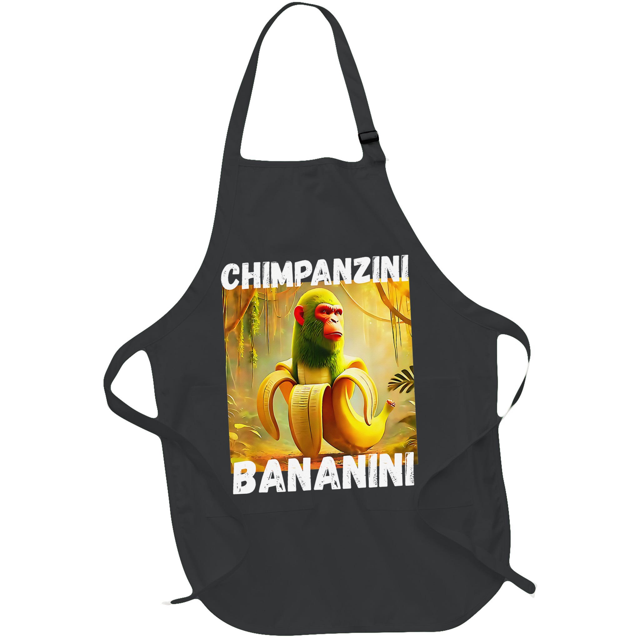 Shimpanzini Bananini Italian Brainrot Chimpanzee And Banana Apron