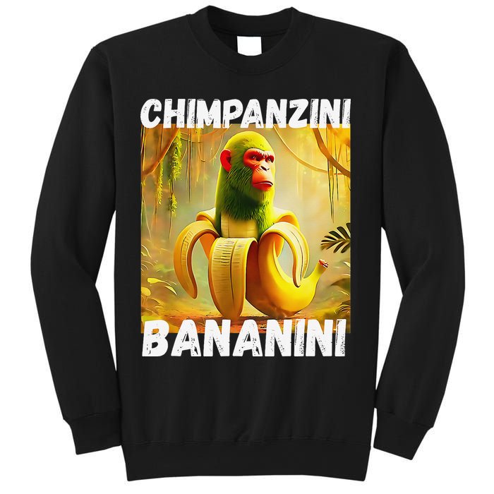 Shimpanzini Bananini Italian Brainrot Chimpanzee And Banana Sweatshirt