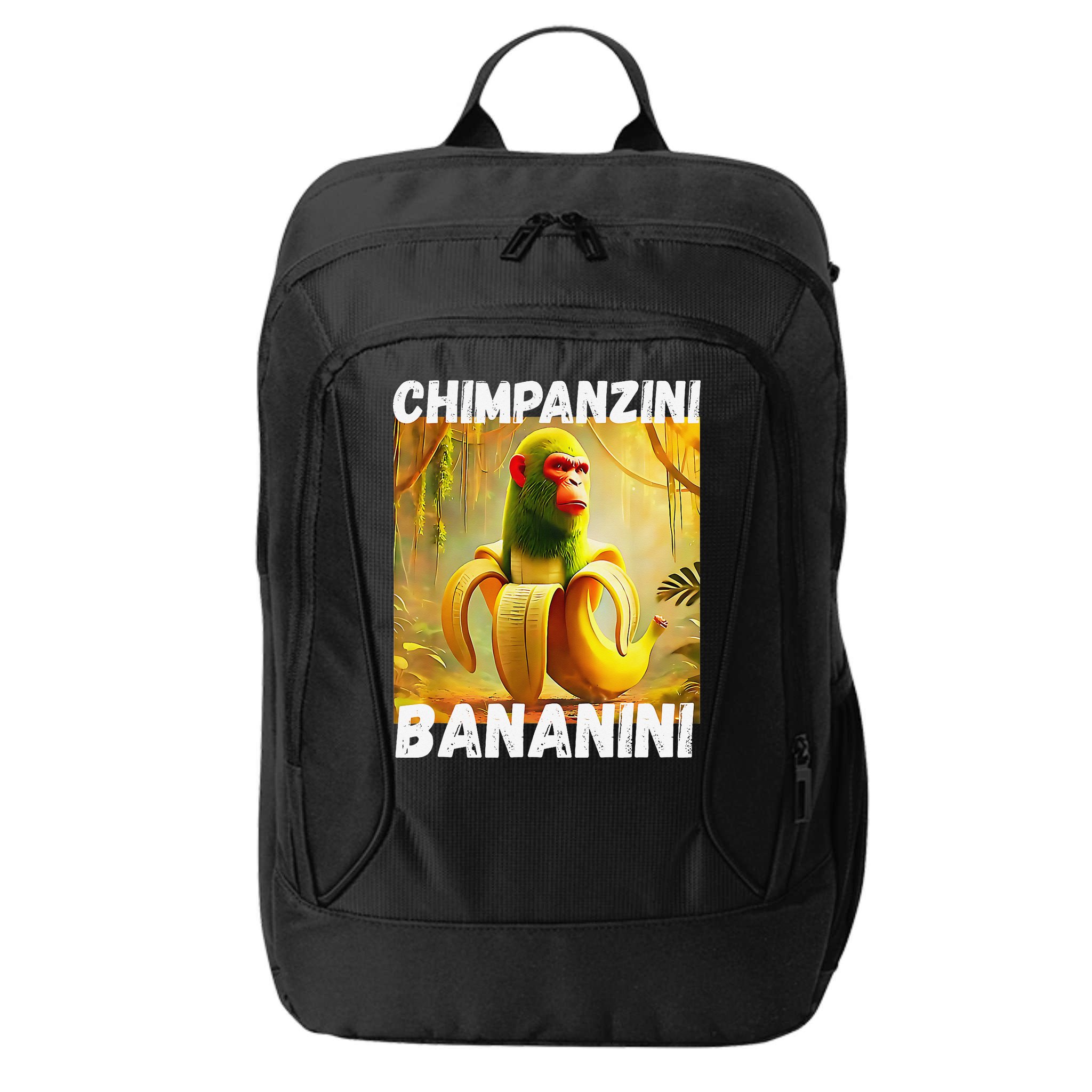 Shimpanzini Bananini Italian Brainrot Chimpanzee And Banana City Backpack