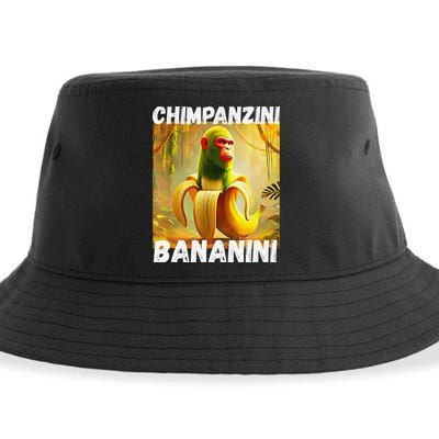Shimpanzini Bananini Italian Brainrot Chimpanzee And Banana Sustainable Bucket Hat
