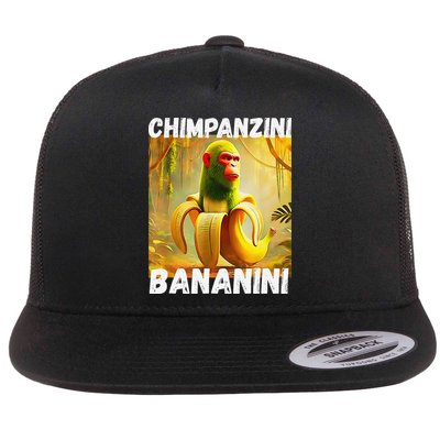 Shimpanzini Bananini Italian Brainrot Chimpanzee And Banana Flatbill Hat
