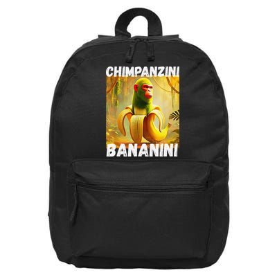 Shimpanzini Bananini Italian Brainrot Chimpanzee And Banana 16 in Basic Backpack