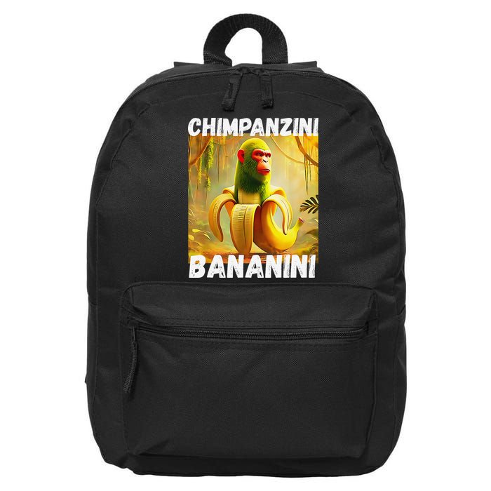 Shimpanzini Bananini Italian Brainrot Chimpanzee And Banana 16 in Basic Backpack