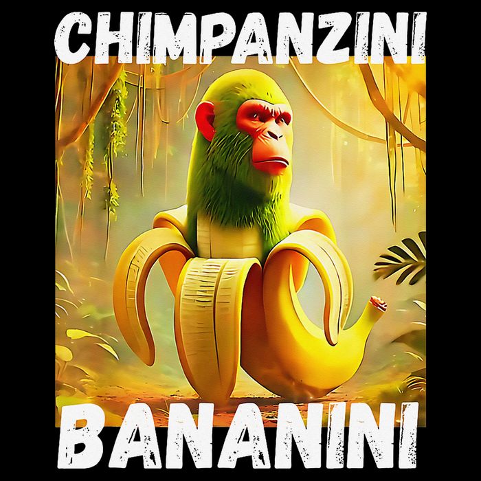 Shimpanzini Bananini Italian Brainrot Chimpanzee And Banana 16 in Basic Backpack