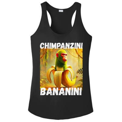 Shimpanzini Bananini Italian Brainrot Chimpanzee And Banana Ladies PosiCharge Competitor Racerback Tank