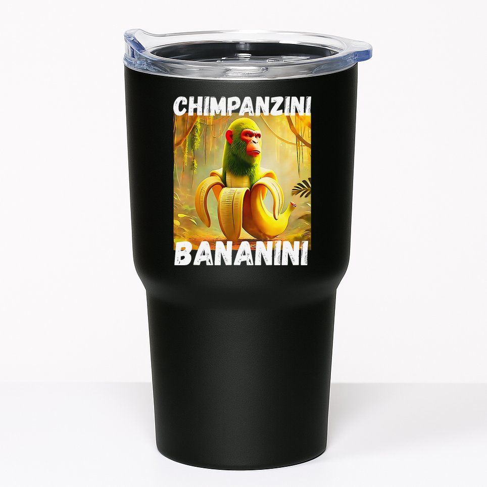 Shimpanzini Bananini Italian Brainrot Chimpanzee And Banana Tumbler
