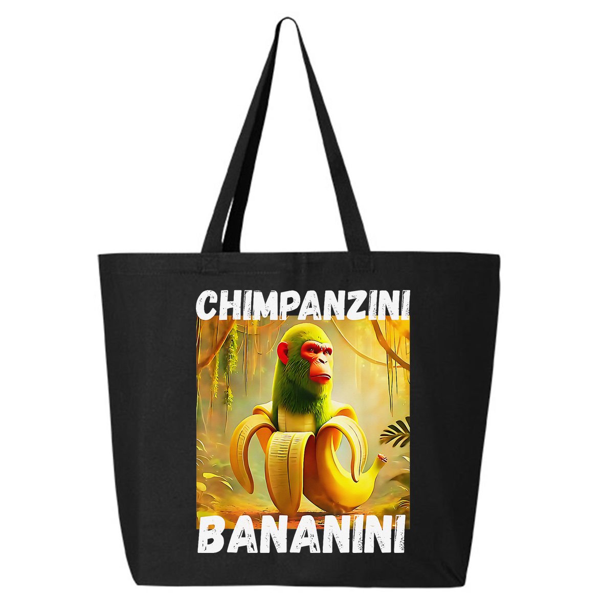 Shimpanzini Bananini Italian Brainrot Chimpanzee And Banana 25L Jumbo Tote