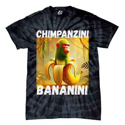 Shimpanzini Bananini Italian Brainrot Chimpanzee And Banana Tie-Dye T-Shirt